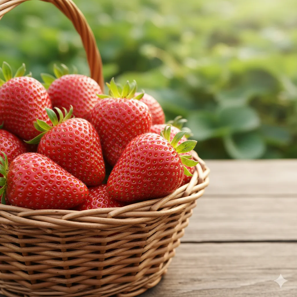Fresh spring strawberries, a key item in any seasonal produce sourcing guide